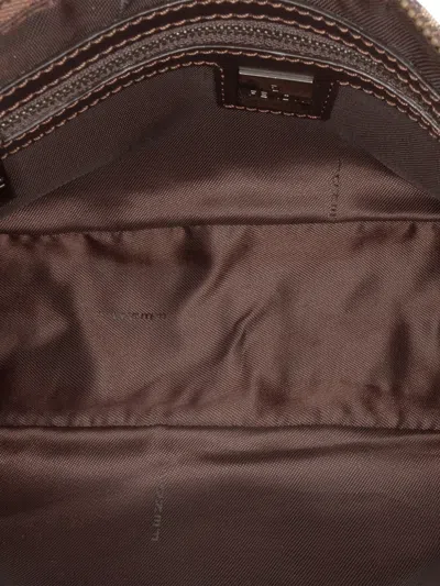 Pre-owned Fendi 20th Century Zucchino Canvas Handbag In Brown
