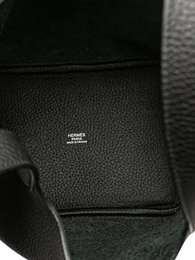 Pre-owned Hermes 2013 Clemence Picotin Lock 18 Handbag In Black