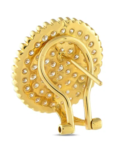 Pre-owned Lb Exclusive 18k Yellow Gold Diamond Earrings