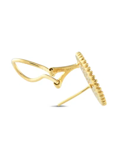 Pre-owned Lb Exclusive 18k Yellow Gold Diamond Earrings