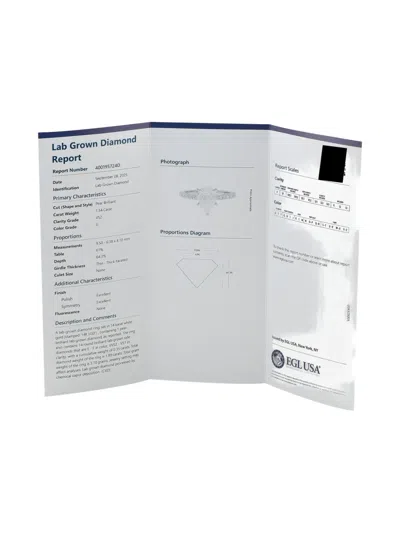 Pre-owned Lb Exclusive 14k White Gold Lab-grown Diamond Ring In Silver