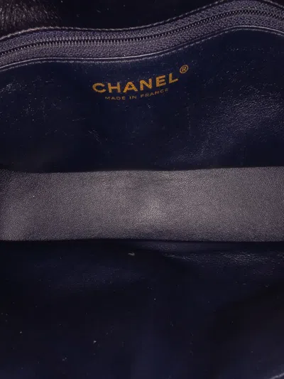 Pre-owned Chanel 2013-2014 Cc Horizontal Quilted Lambskin Double Flap Crossbody Bag In Black