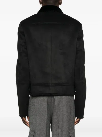 Patrizia Pepe Soft-collar Biker Jacket In Black