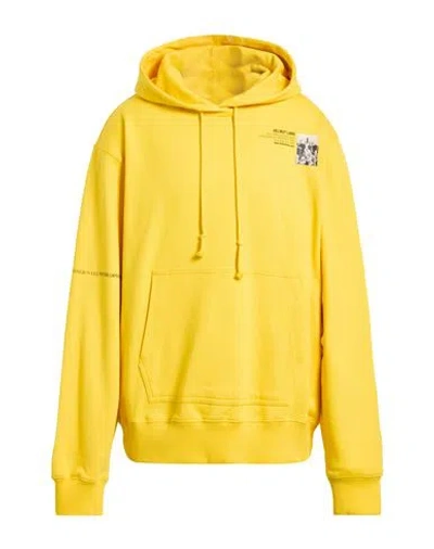 Helmut Lang X Kyungjun Lee Yellow Hooded Cotton Sweatshirt In Yellow