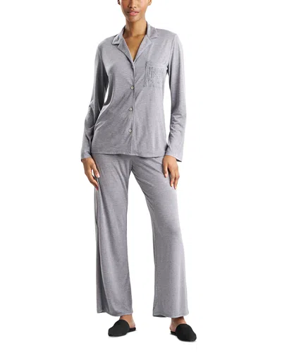 Natori Shangri La Pajama Set In Gray