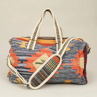 Fashnzfab Boho Patterned Duffel / Crossbody Bag In Multi