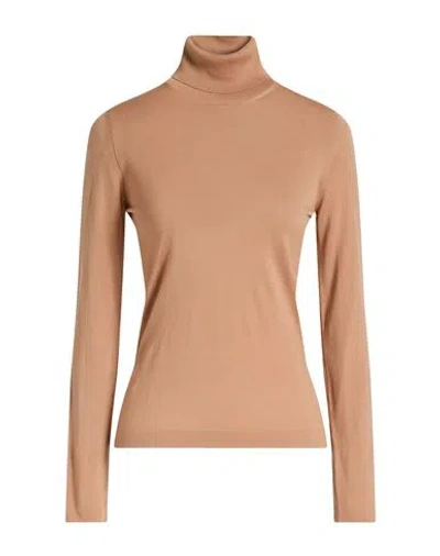 Goes Botanical Woman Turtleneck Blush Size 8 Merino Wool In Neutral