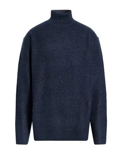 Seinse Man Turtleneck Midnight Blue Size Xxl Polyester, Acrylic, Elastane In Blue