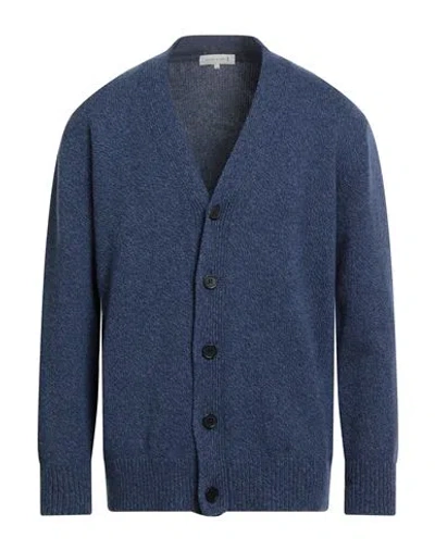 Mackintosh Man Cardigan Blue Size Xl Merino Wool, Cashmere In Blue