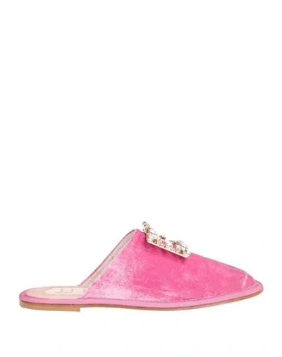 Roger Vivier Woman Mules & Clogs Fuchsia Size 6 Textile Fibers In Purple