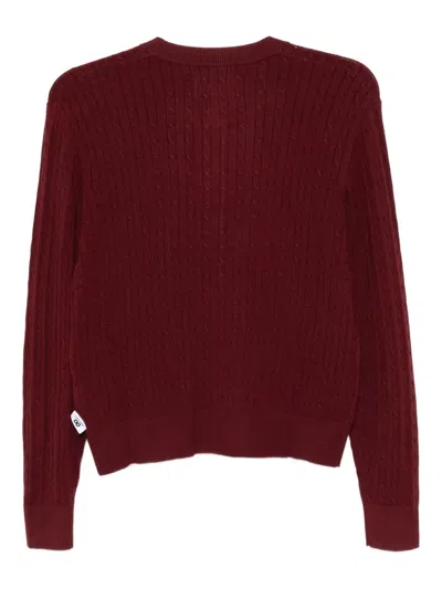 Chocoolate Logo-embroidered Cardigan In Red