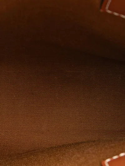 Pre-owned Celine 2021 Mini Triomphe Coated Canvas Vertical Cabas Satchel In White