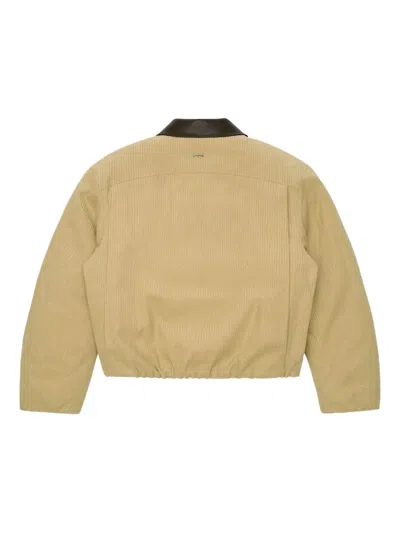 Ader Error Contrast-collar Long-sleeve Jacket In Neutral