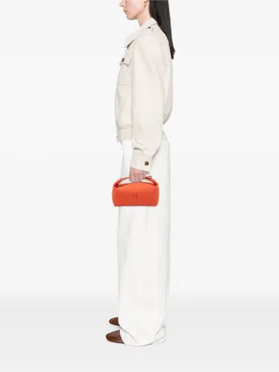 Pre-owned Hermes 2020-2025 Small Canvas Bride A Brac Case Vanity Bag In Orange