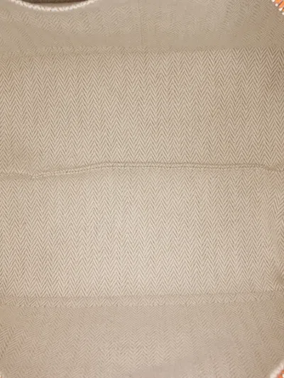 Pre-owned Hermes 2020-2025 Small Canvas Bride A Brac Case Vanity Bag In Orange