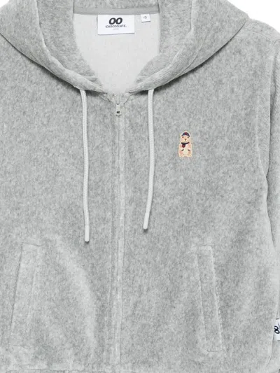 Chocoolate Logo-patch Hoodie In Gray