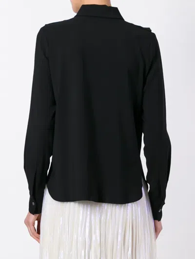 Maison Kitsuné Ruffled Panel Shirt In Black