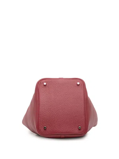 Pre-owned Hermes 2011 Clemence Picotin Lock 22 Handbag In Red