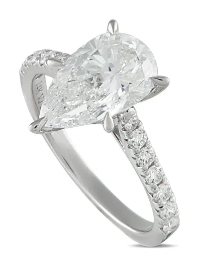 Pre-owned Lb Exclusive 14k White Gold Lab-grown Diamond Ring In Silver