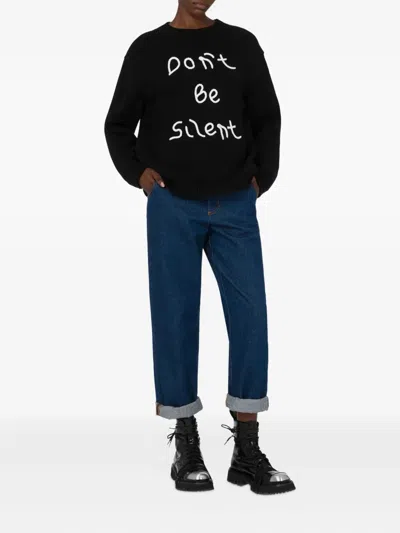 Moschino Knit Sweater With Classic Silhouette In Black