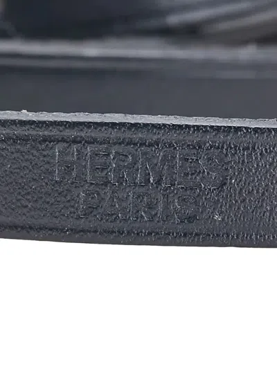 Pre-owned Hermes 2010-2020 Tadelakt Behapi Double Tour Bracelet Costume Bracelet In Blue