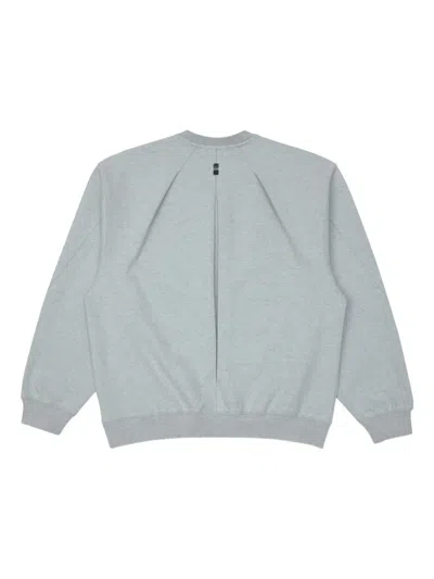 Ader Error Pleated-detail Sweatshirt In Gray