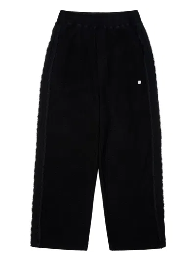 Ader Error Fringed Detal Trousers In Black