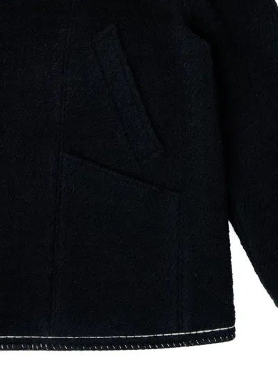 Ader Error Hooded-neck Long-sleeve Coat In Black