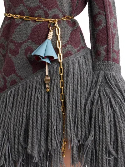 花卉皮质钥匙扣