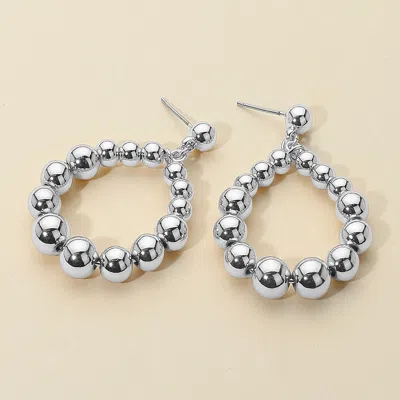 Fashnzfab Beaded Teardrop Statement Earrings In Multi