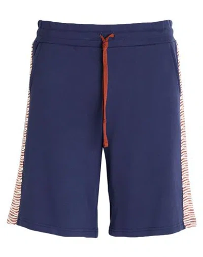Missoni Cotton Bermuda Shorts In Blue