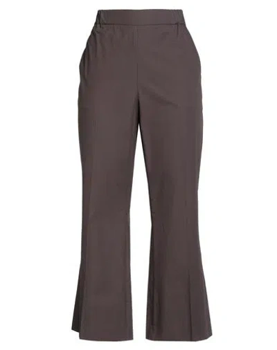 Fabiana Filippi Woman Pants Dark Brown Size 10 Cotton In Brown