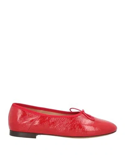 Mansur Gavriel Woman Ballet Flats Red Size 8 Leather In Red