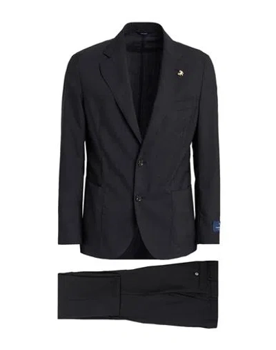 Tombolini Man Suit Charcoal Size 50 Wool In Gray