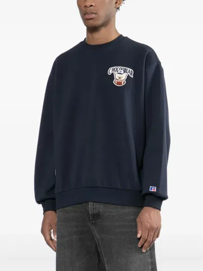 Chocoolate Logo-embroidered Sweatshirt In Blue