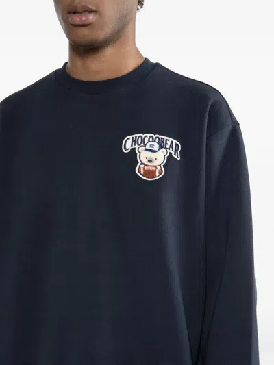 Chocoolate Logo-embroidered Sweatshirt In Blue