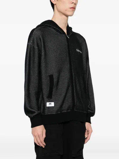 Chocoolate Mesh-panel Zip-up Hoodie In Animal Print