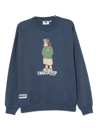 Chocoolate Graphiced Sweatshirt In Blue
