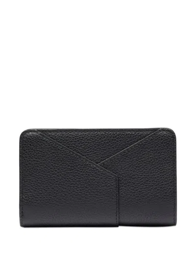 Lancel Leather Bi-fold Wallet In Black