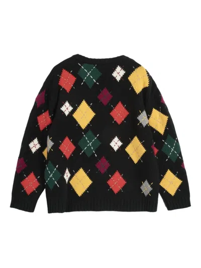 Ymc You Must Create Flint Argyle Sweater In Black