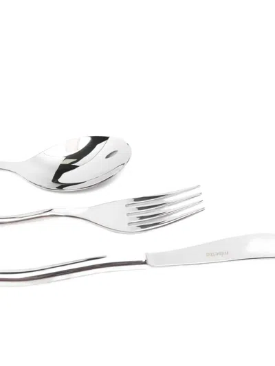 Misette Squiggle 5 Piece Cutlery Set In Silver