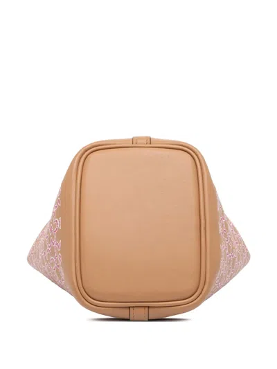 Pre-owned Hermes 2022 Micro Swift Lucky Daisy Picotin Lock 14 Handbag In Brown