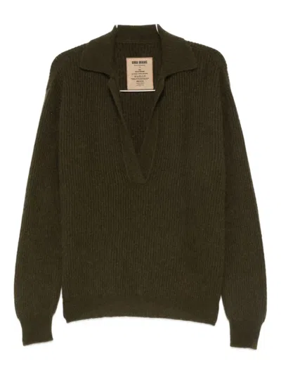 Uma Wang V-neck Sweater In Green