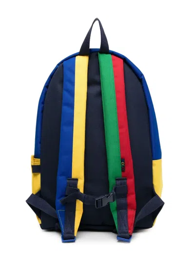 Polo Ralph Lauren Polo Pony Colour-block Backpack In Blue