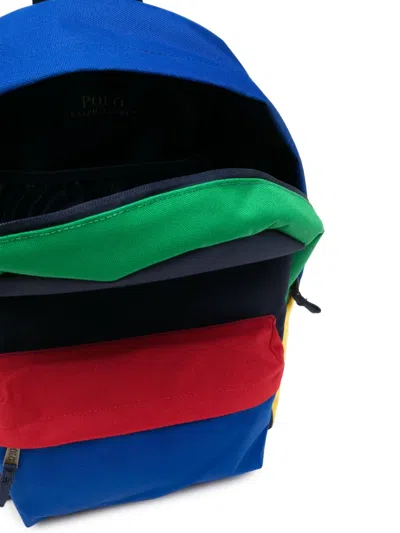 Polo Ralph Lauren Polo Pony Colour-block Backpack In Blue