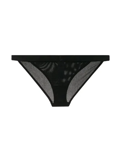Sunspel Cellular Mesh Briefs In Black