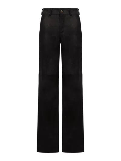 Salvatore Santoro Leather Pants In Black