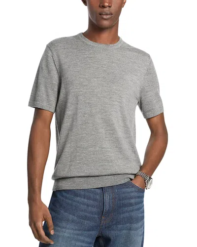 Michael Kors Merino Wool Crewneck Tee In Gray