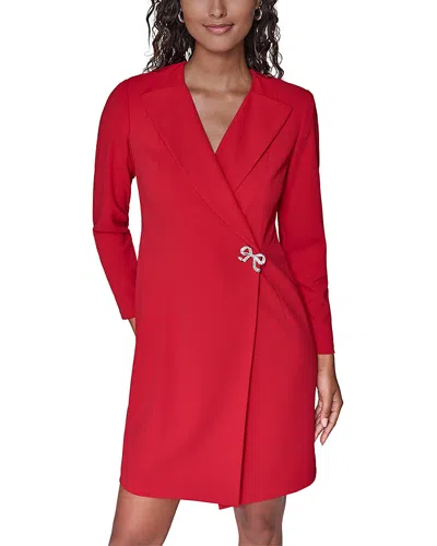 Karl Lagerfeld Bow Detail Jacket Dress In Red