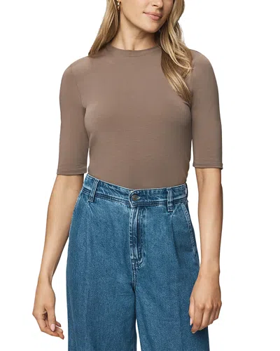 Splendid Elbow Sleeve Tee In Brown
